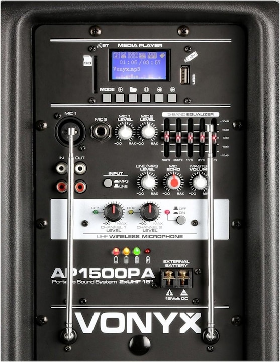 Actual product image Vonyx PA system AP1500PA (Active, 1x 800 W)