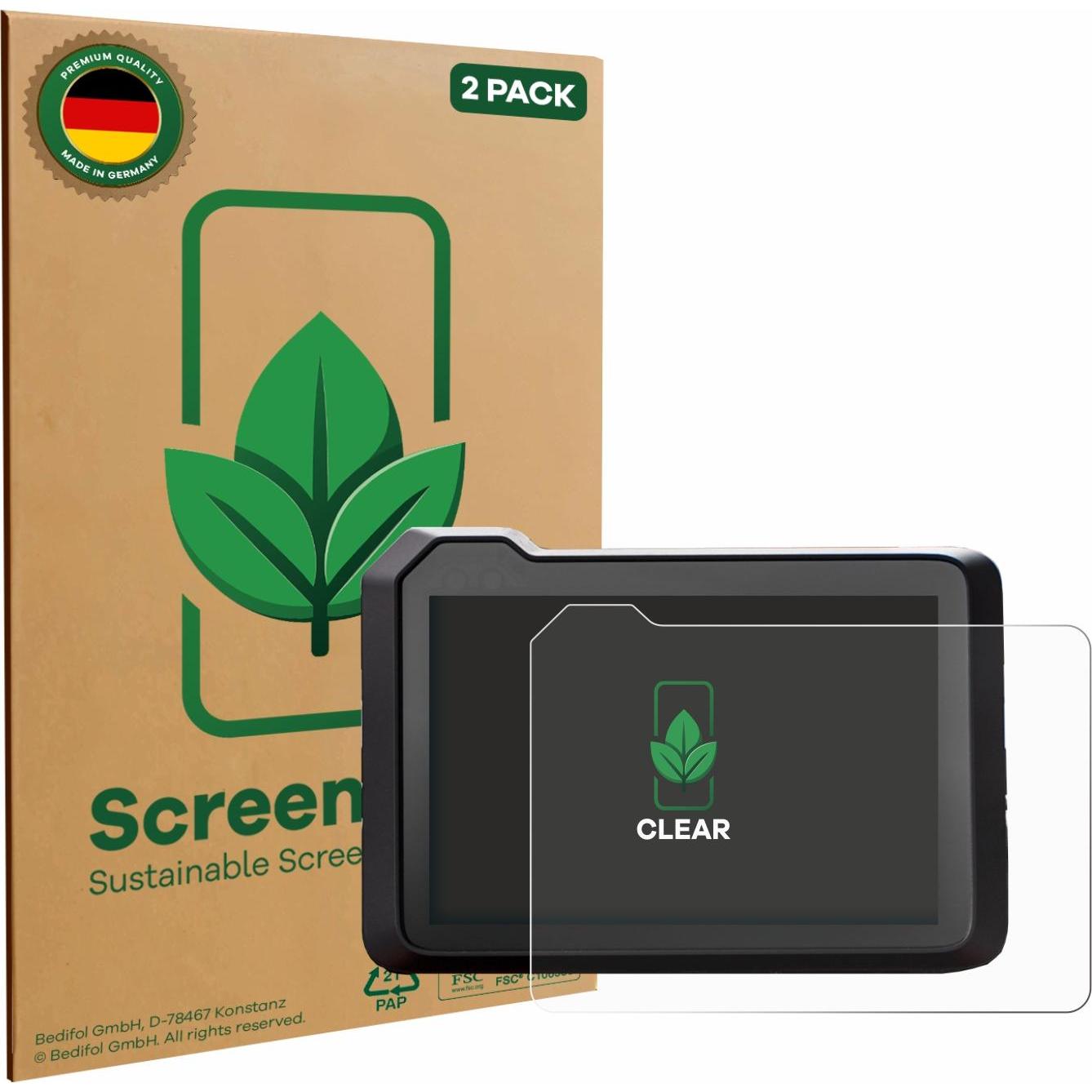ScreenLeaf, Fahrzeug Navigation Zubehör, Schutzfolie nachhaltiger Displayschutz Display Schutz Folie Klar Transparent