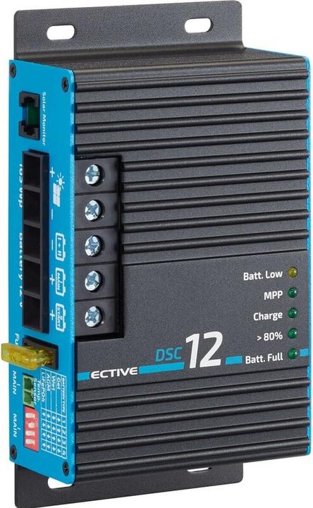 Ective MPPT Solar Laderegler DSC12 Solarregler 165WP 12A für 2 12V Batterien PV