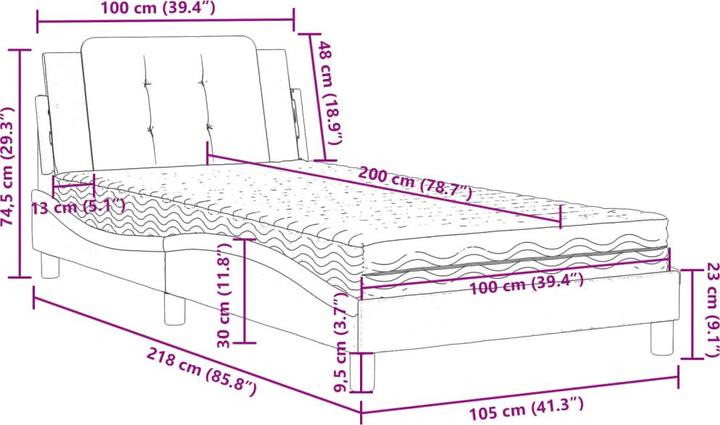 Produktbild VidaXL Kaiser (100 x 200 cm)