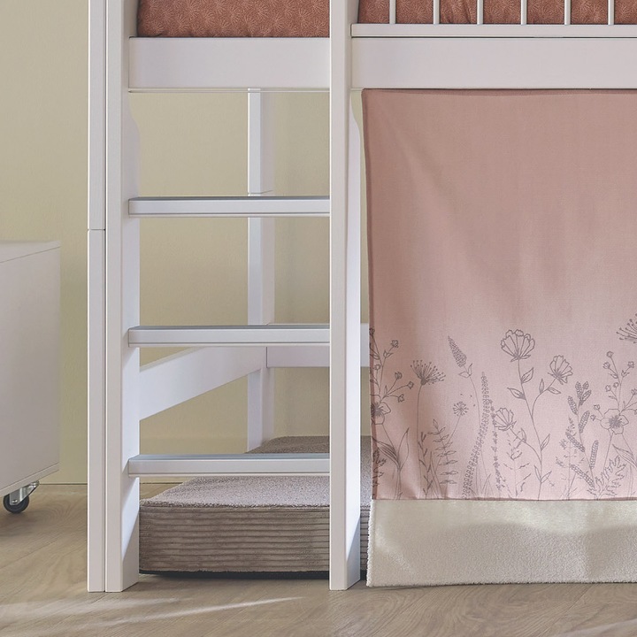 Immagine prodotto Lifetime Kidsrooms Letto 4 in 1 a mezza altezza con baldacchino in tessuto, Happy Rabbit KOMBO 1con rete a doghe