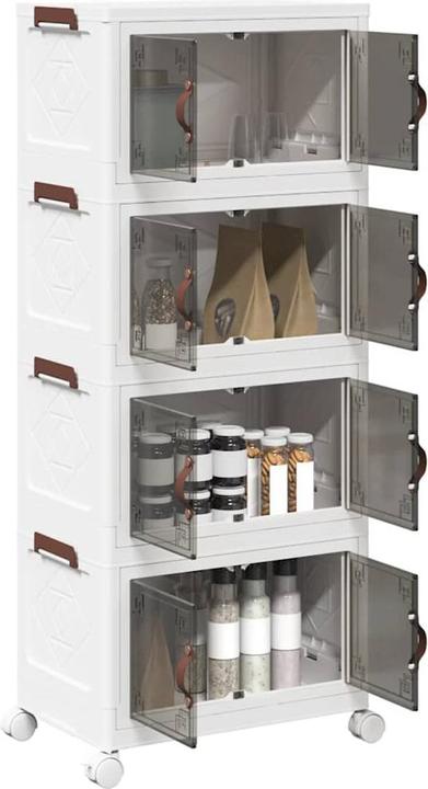 Actual product image vidaXL Storage box with wheels Stackable 4-tier 28 L (28 l)