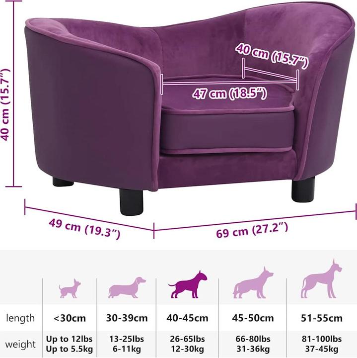 Produktbild vidaXL Hundesofa (Hund)