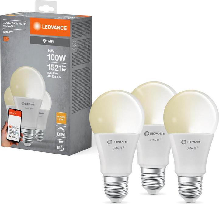 Actual product image Ledvance Smart+ Wifi Classic (E27, 1521 lm, 3x)