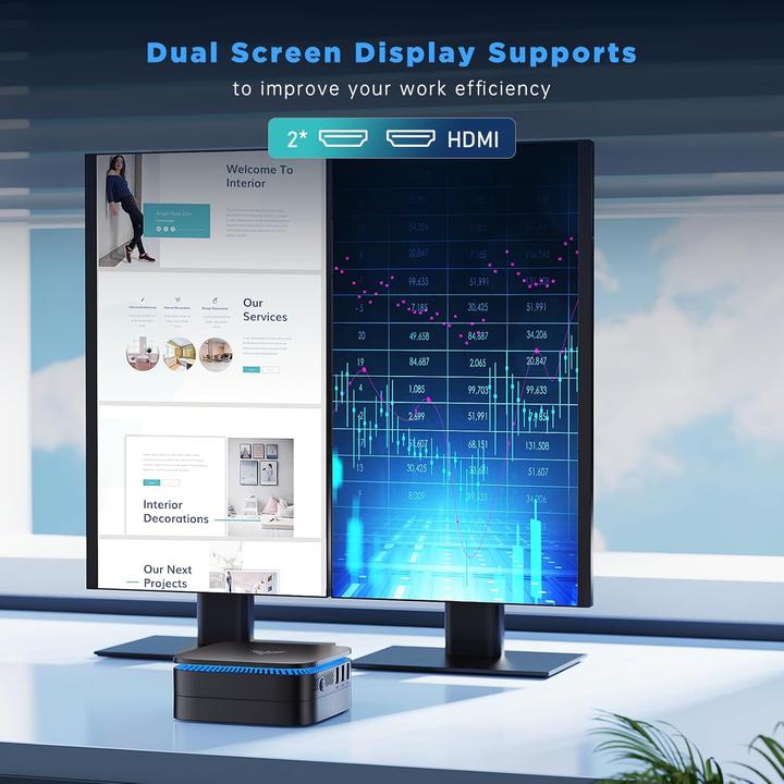 Image du produit NiPoGi Mini PC Alder Lake N97 mit Dual Display (1000 Go, 16 Go)