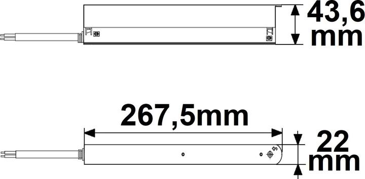 Actual product image Isoled Track48 inline transformer black, 150W, 48V DC