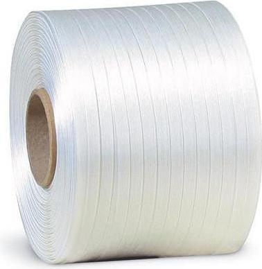 Image du produit Transpak Feuillard de cerclage largeur 9mm longueur 500m poids 80g/m² polyester blanc résistance à la