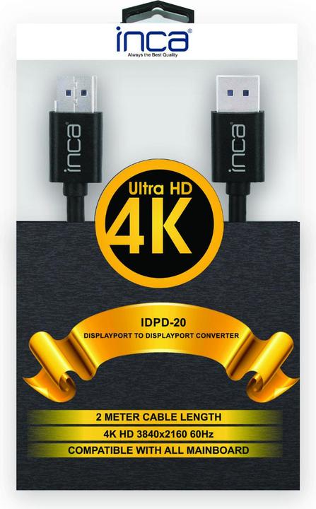 Productafbeelding Inca DisplayPort-kabel IDPH-18T DP > HDMI, 4K30Hz, 1,8 m detailhandel (1.80 m, DisplayPort)
