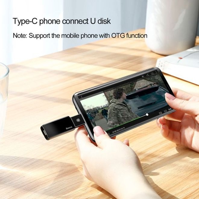 Actual product image Baseus Exquisite OTG (USB Type C, USB-A)