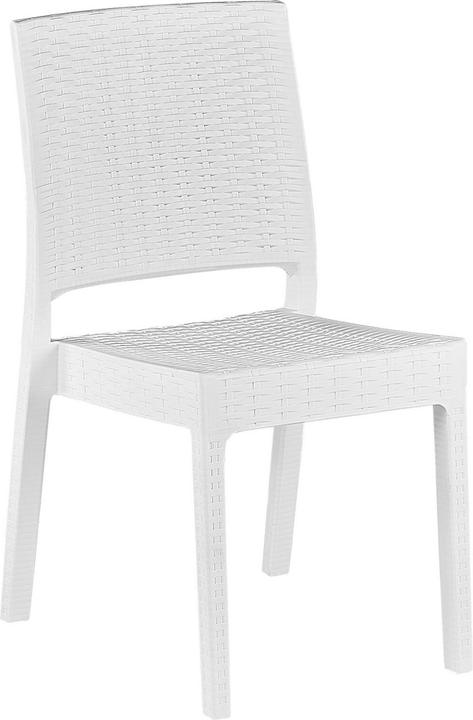 Actual product image Beliani Garden Furniture Set Rattan Look White 4-Seater FOSSANO (80 cm)