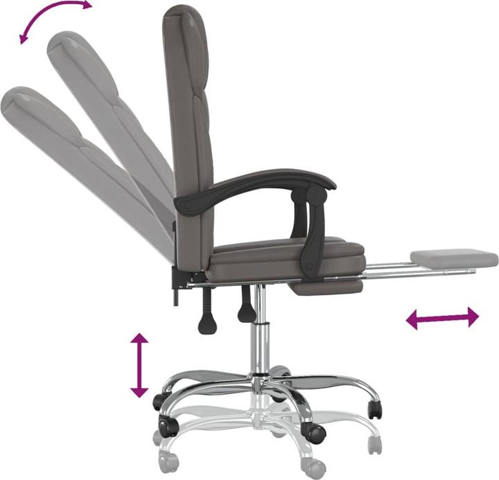 Actual product image vidaXL Bürostuhl mit Liegefunktion (46.50 - 56 cm)