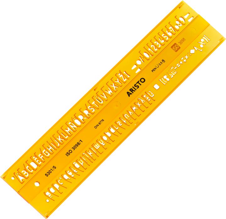 Produktbild Aristo Schriftschablone 5 mm gerade (Kunststoff)