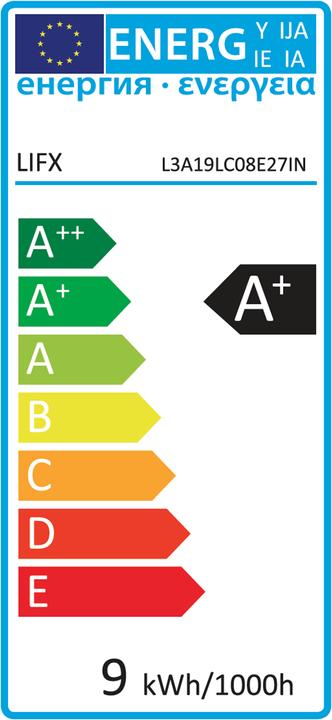 Energy Label Lifx Colour (E27, 1000 lm, 1x)