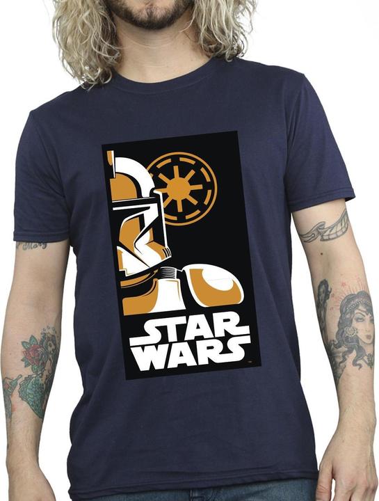 Actual product image Star Wars Mens Stormtrooper Art Poster T-Shirt (3XL)