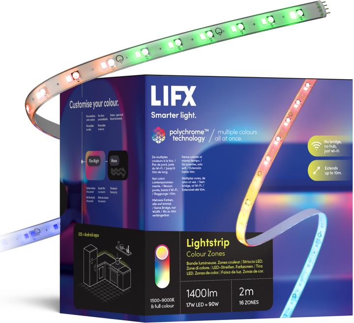 Actual product image Lifx Z Strip complete Starter Kit (RGB, 200 cm, Indoor)