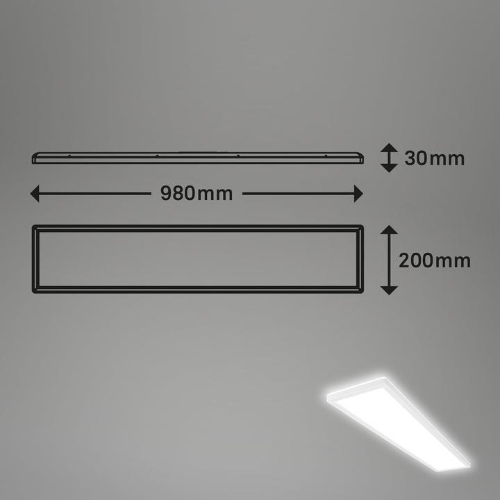 Produktbild Briloner Ultraflaches LED Panel mit Backlight + Microwave, IP44, Weiss (4800 lm)