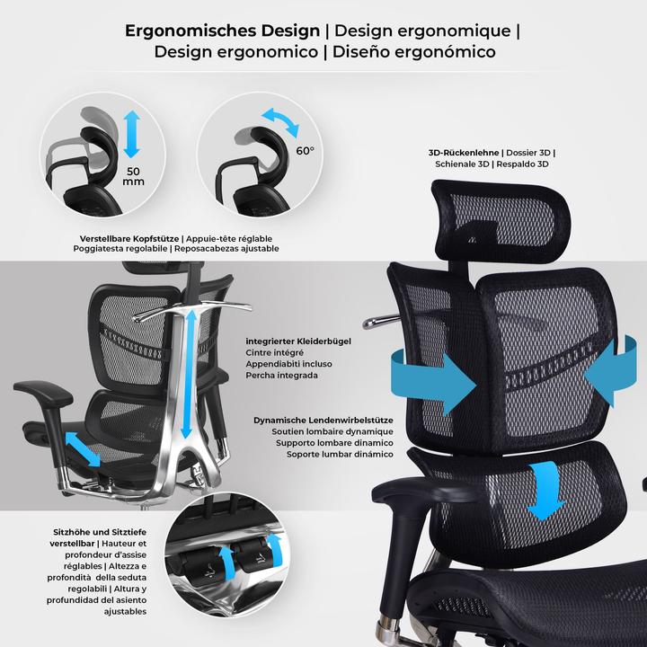 Actual product image CLP Office chair Norfolk Ergonomic, black