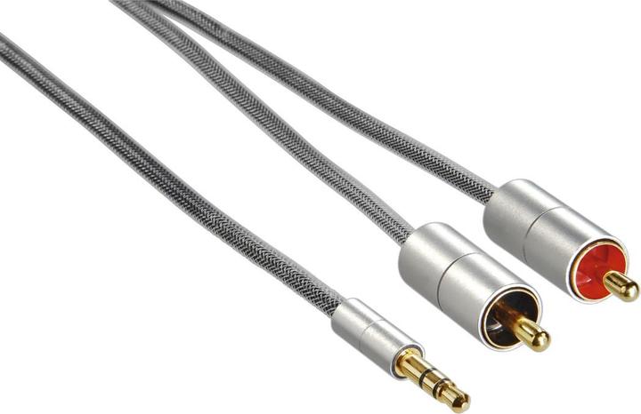 Hama Connecting cable AluLine Klinkens (2 m, AUX cable, Cinch Cables)