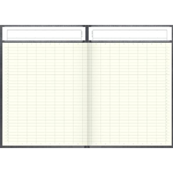 Thumbnail - König & Ebhardt, Heft + Block, Spaltenbuch A4 Kopfleiste 16 Spalten 96 Blatt Deckenband grau (A4, Liniert)