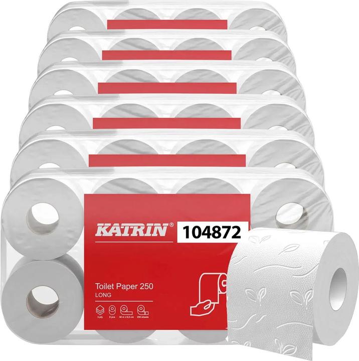 Actual product image Katrin Toilet Paper Plus 250 3-ply (48 x)