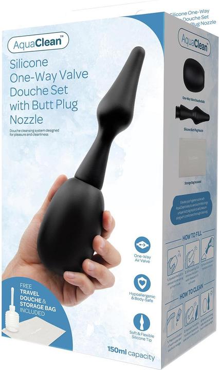 Produktbild AquaClean one way valve douche with butt plug nozzle 150ml