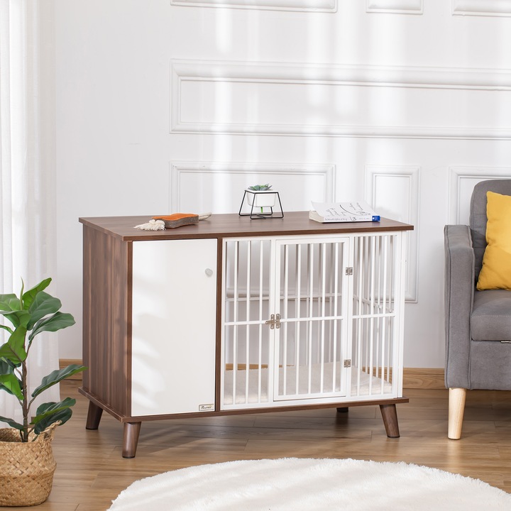 Actual product image PawHut Dog cage with small cupboard