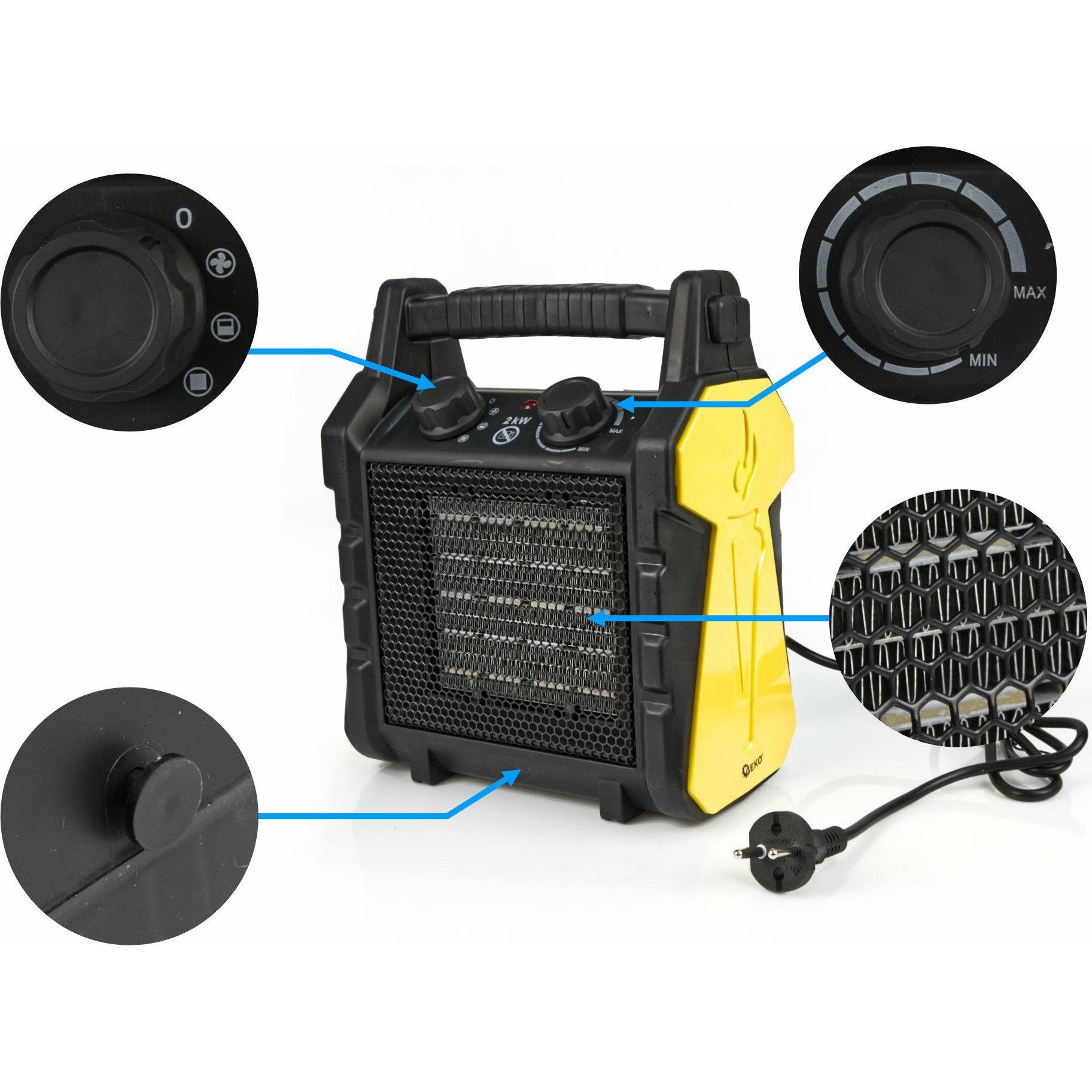 GEKO Nagrzewnica Elektryczna 2 Kw, Heizlüfter