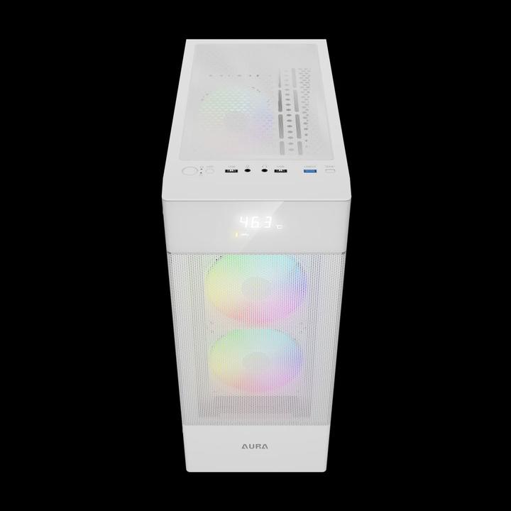 Image du produit Gamdias Boitier Moyen Tour ATX Aura GC5 Elite RGB avec panneau vitré (Blanc) (ATX)