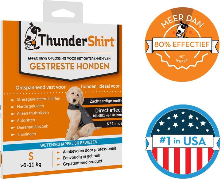 Actual product image Tommi CZ ThunderShirt - Compression shirt S - (972891) (S, Dog vest)