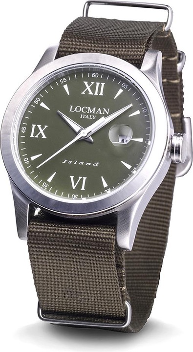 Produktbild Locman Italy Herrenuhr Island grün Ref. 0614A03 (Analoguhr, 40 mm)