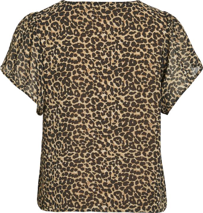 Immagine prodotto Vila Leoprint Oberteil mit kurzen Ärmeln (38)