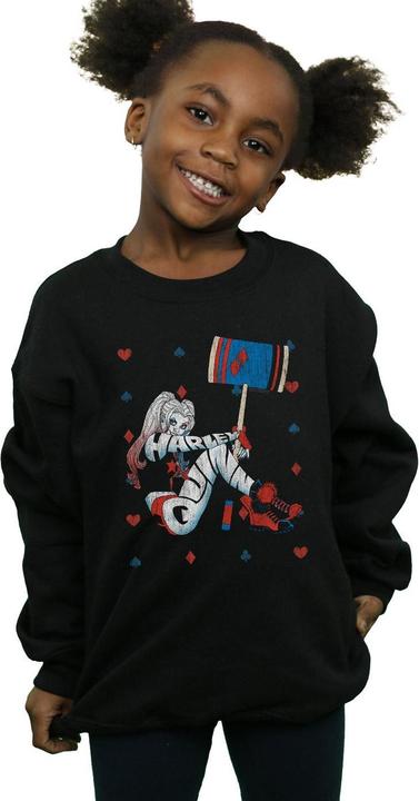 Produktbild Mädchen Harley Quinn Spielkarten Anzug Sweatshirt (152, 158)