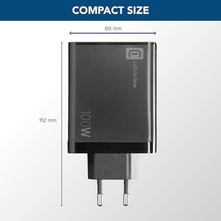 Produktbild Cellularline Multipower Nano 100W Reiselader 4 Port GaN (100 W)