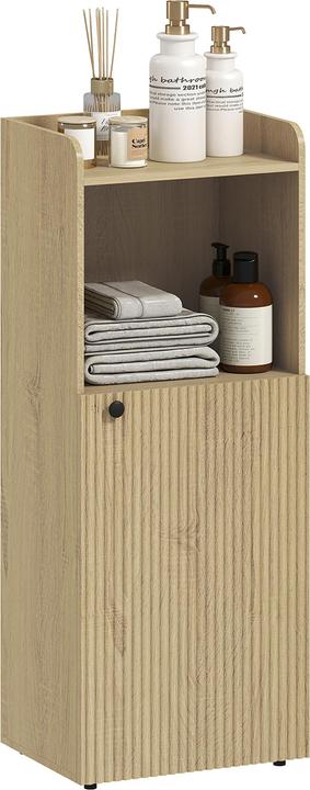 Actual product image Homcom Badezimmerschrank Spanplatte, MDF Eiche (31 x 31 x 104 cm)