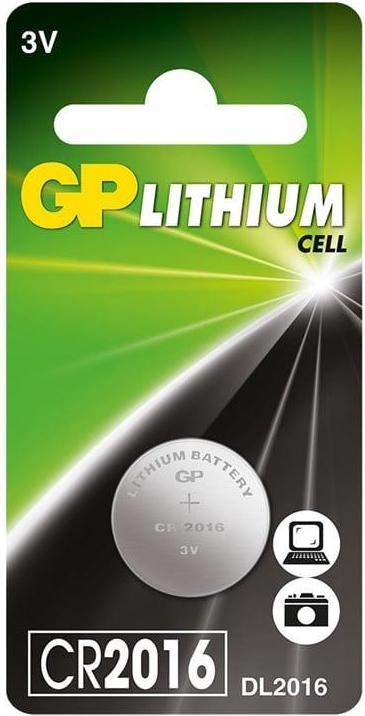 Produktbild GP Batteries Knopfzelle CR2016 (1 Stk., CR2016, 90 mAh)