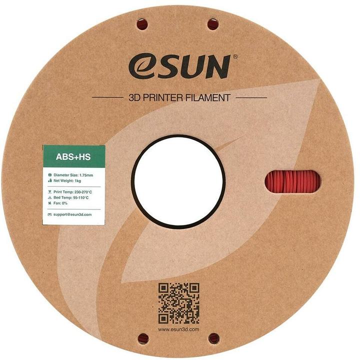 Immagine prodotto eSUN EABS+HS 1,75mm ROSSO MOTORE DI FUOCO 1kg (ABS, 1.75 mm, 1000 g, Rosso)