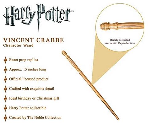 Actual product image Noble Collection Harry Potter Zauberstab Vincent Crabbe (Charakter-Edition)