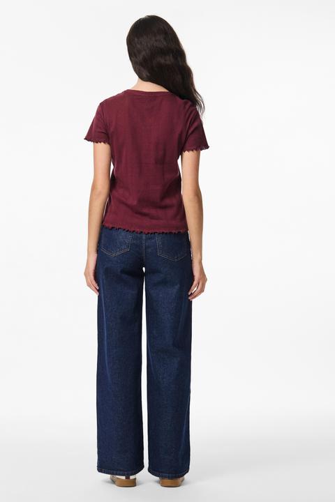 Actual product image Pieces Pcmarie Ss O-Neck Poin Top Jrs Noos Bc (L)