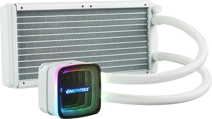 Actual product image Enermax AQUAFUSION ADV ARGB Snow White 240 AIO CPU Water Cooling Intel LGA1700 AM5 Ready,250W+ TDP