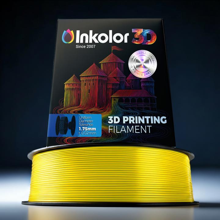 Image du produit Inkolor 3D Filament PLA Gelb (PLA, 1.75 mm, 1000 g)