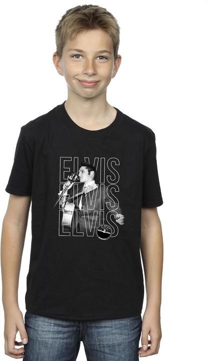 Immagine prodotto Elvis Triple Logo Portrait Maglietta Ragazzi (104)