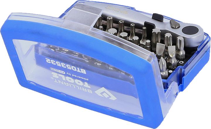 Actual product image KS Tools Bit set with bit reversible ratchet 32 pieces