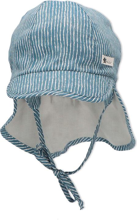 Actual product image Sterntaler Summer Cap with Neck Guard Medium Blue Size 45