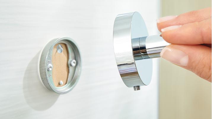 Actual product image tesa SMOOZ Towel rail two-arm incl. adhesive solution without drilling