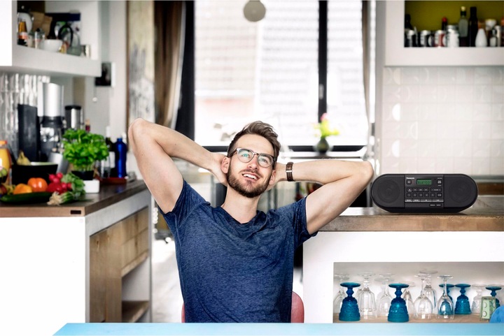 Actual product image Panasonic RX-D550E-K (FM, VHF, Bluetooth)