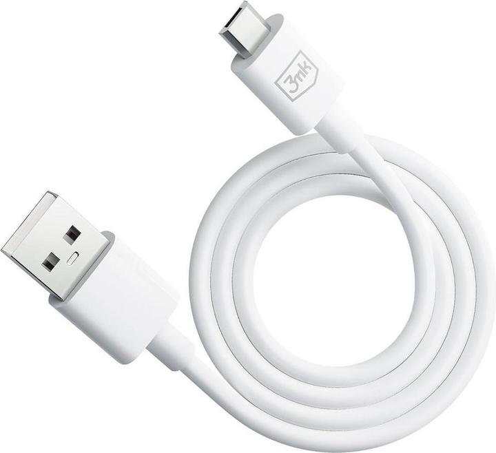 Image du produit 3MK Câble Hyper Cable USB-A - Micro USB 1.2m 5V 2,4A Biały/White (1.20 m)