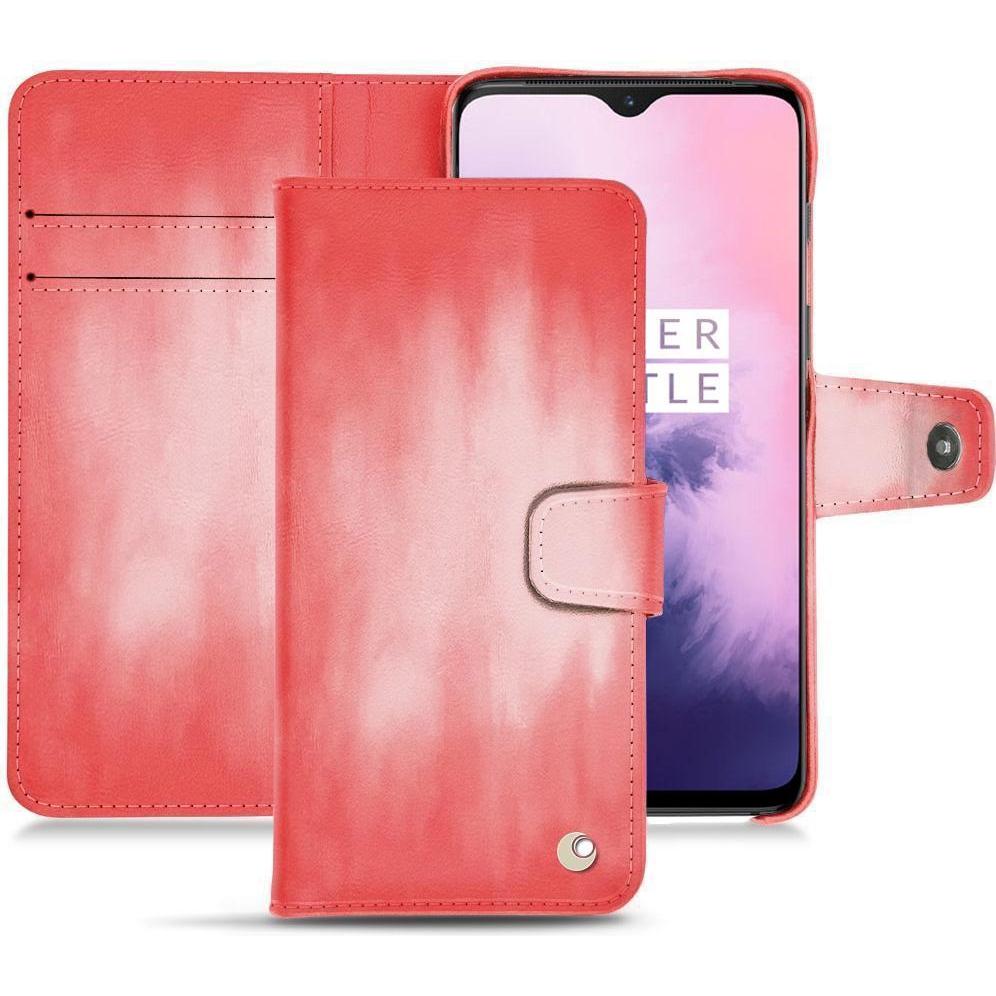 Thumbnail - Noreve Lederschutzhülle Wallet (OnePlus 7), Smartphone Hülle, Rosa