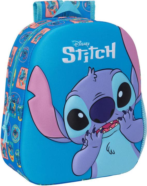 Stitch Sac à dos scolaire Bleu 27 x 33 x 10 cm 3D
