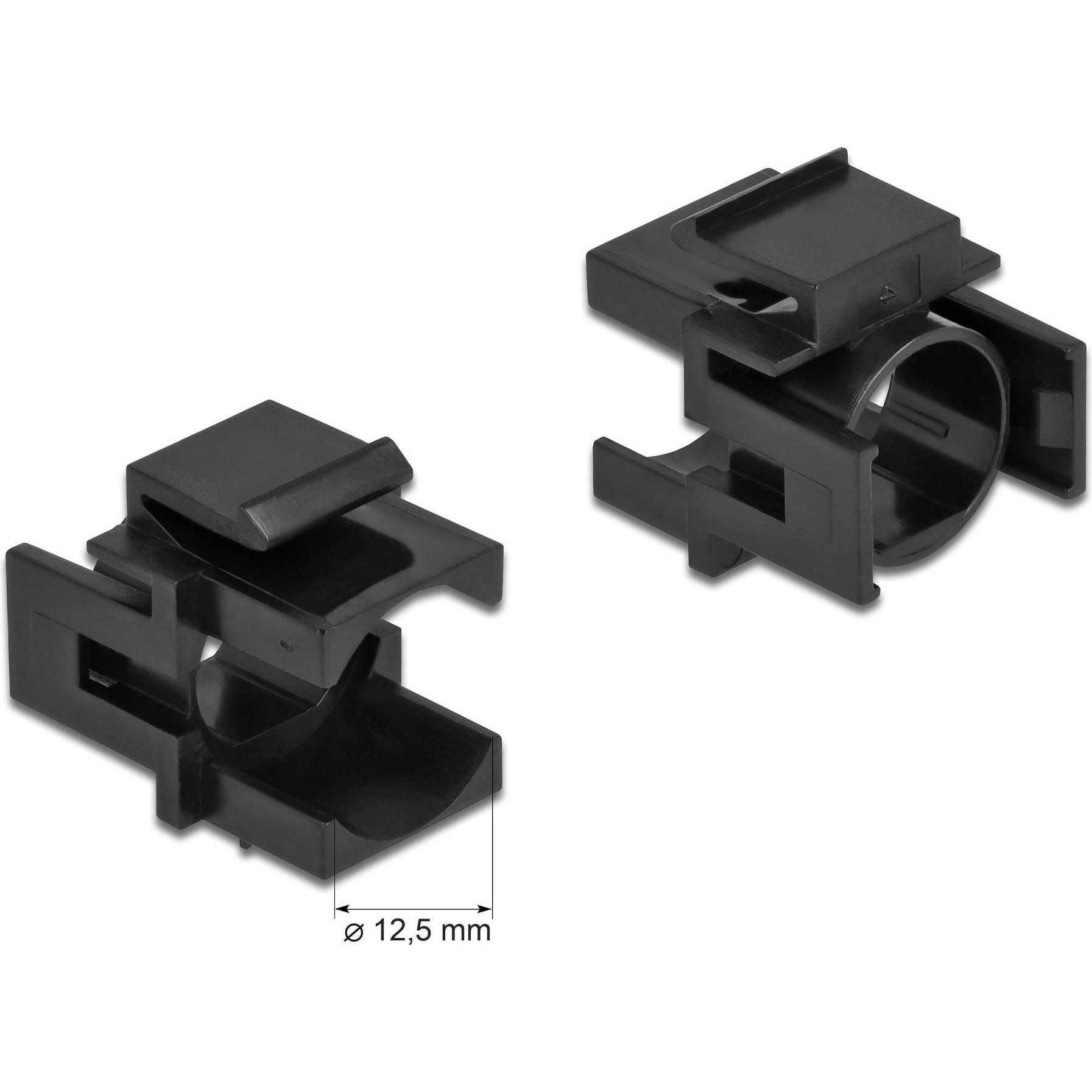 Delock Keystone Abdeckung schwarz mit 12,5 mm Durchführung 4 Stück (0.02 m), USB Kabel
