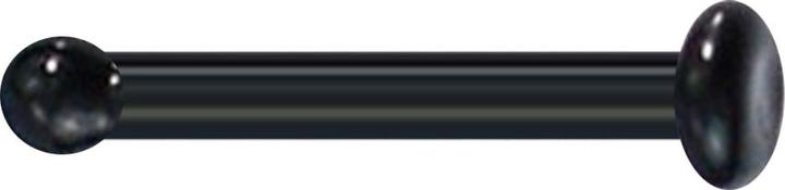 Produktbild Star Piercing Nasenstecker gerade schwarz mit Teller (Glas, ohne Messing)